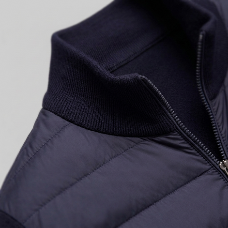 Herren Steppjacke im Hybrid-Stil mit Stehkragen