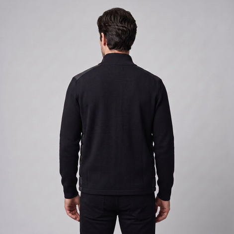 Herren Steppjacke im Hybrid-Stil mit Stehkragen