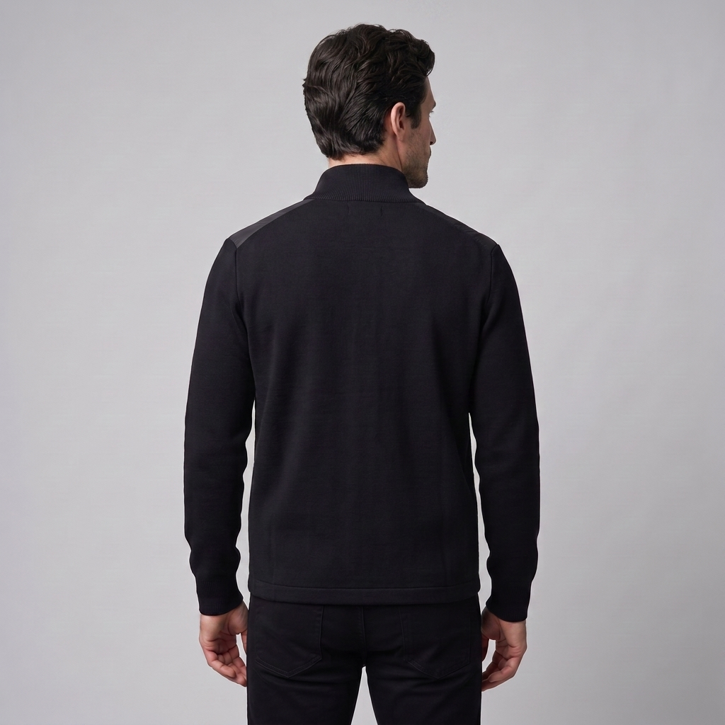 Herren Steppjacke im Hybrid-Stil mit Stehkragen