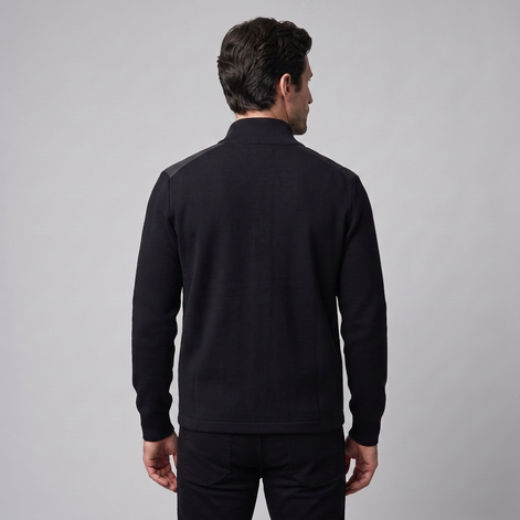 Herren Steppjacke im Hybrid-Stil mit Stehkragen