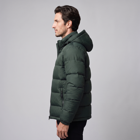 Herren Steppjacke mit Kapuze