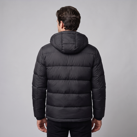 Herren Steppjacke mit Kapuze