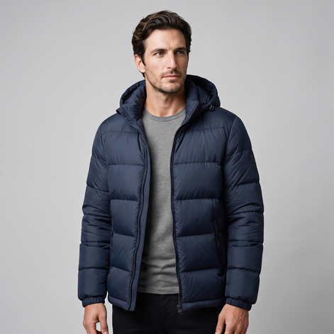Herren Steppjacke mit Kapuze