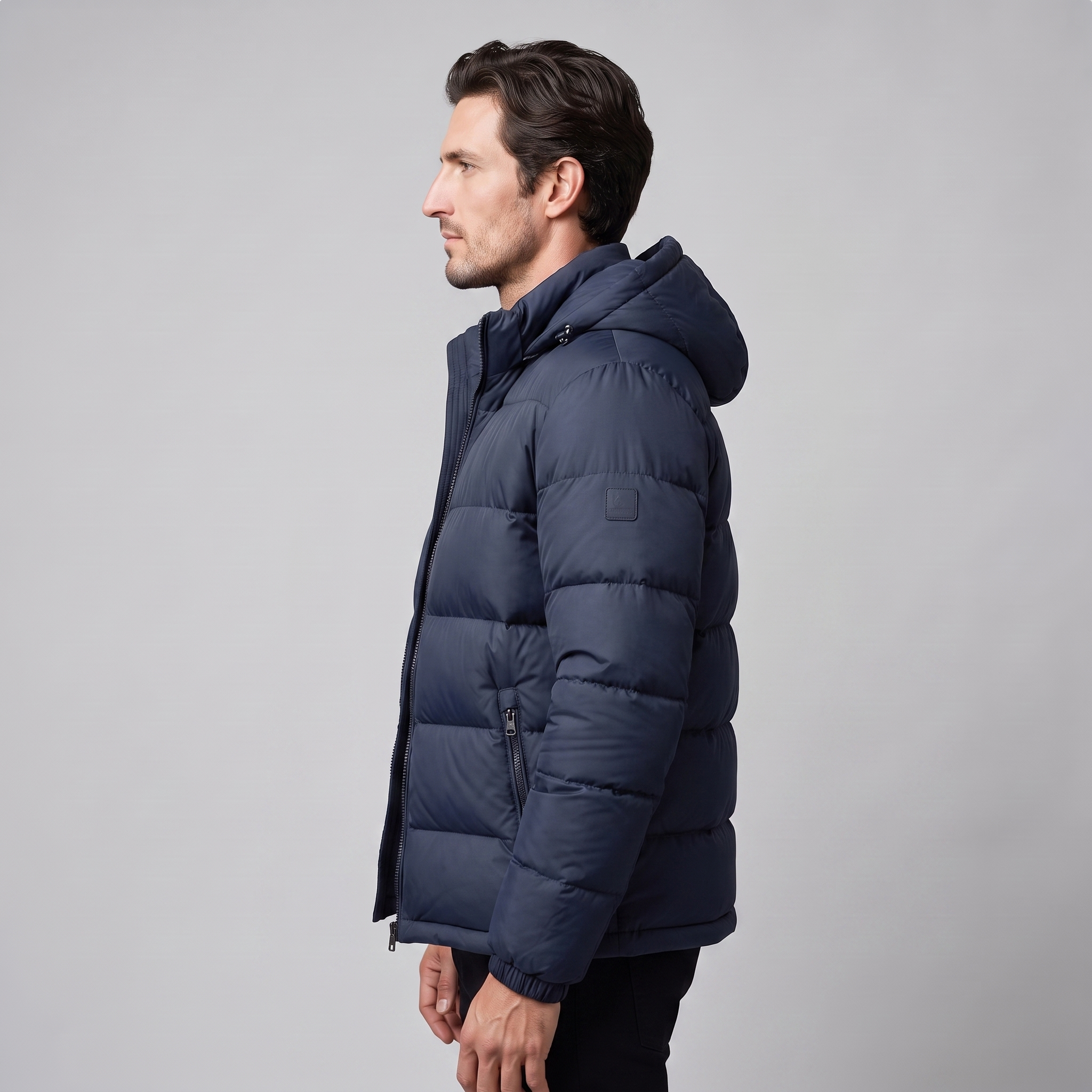 Herren Steppjacke mit Kapuze