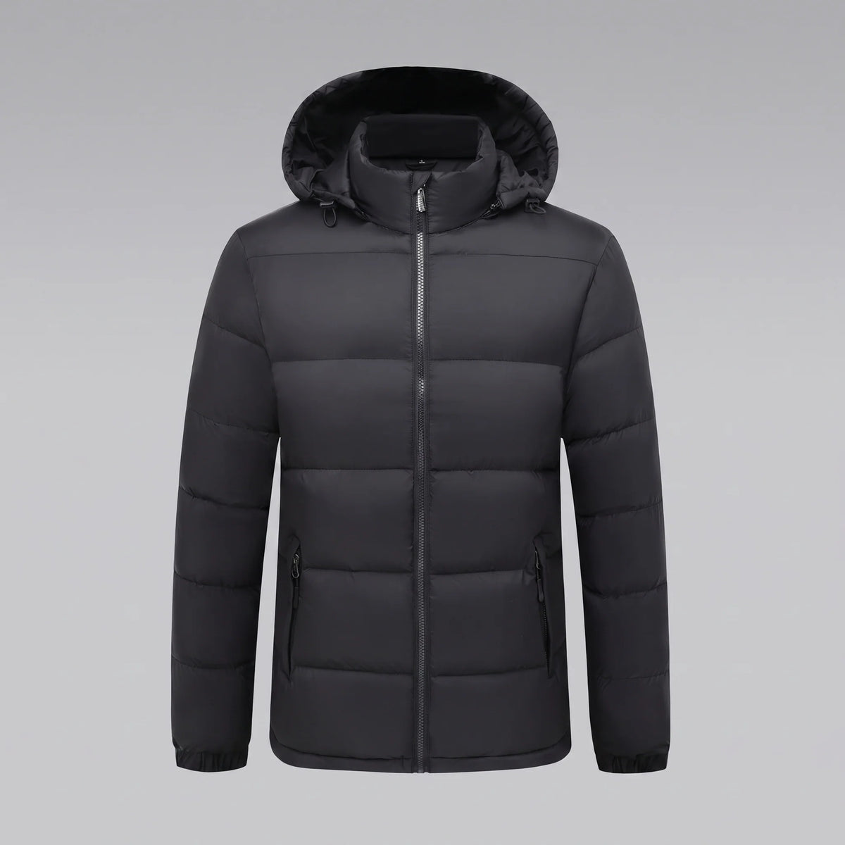 Herren Steppjacke mit Kapuze und Reißverschluss