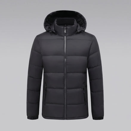 Herren Steppjacke mit Kapuze und Reißverschluss