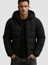 Herren Steppjacke mit Kapuze und Seitentaschen