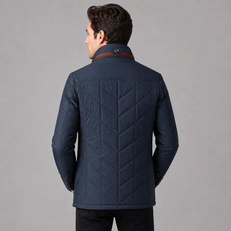 Herren Steppjacke mit Stehkragen und Reißverschluss
