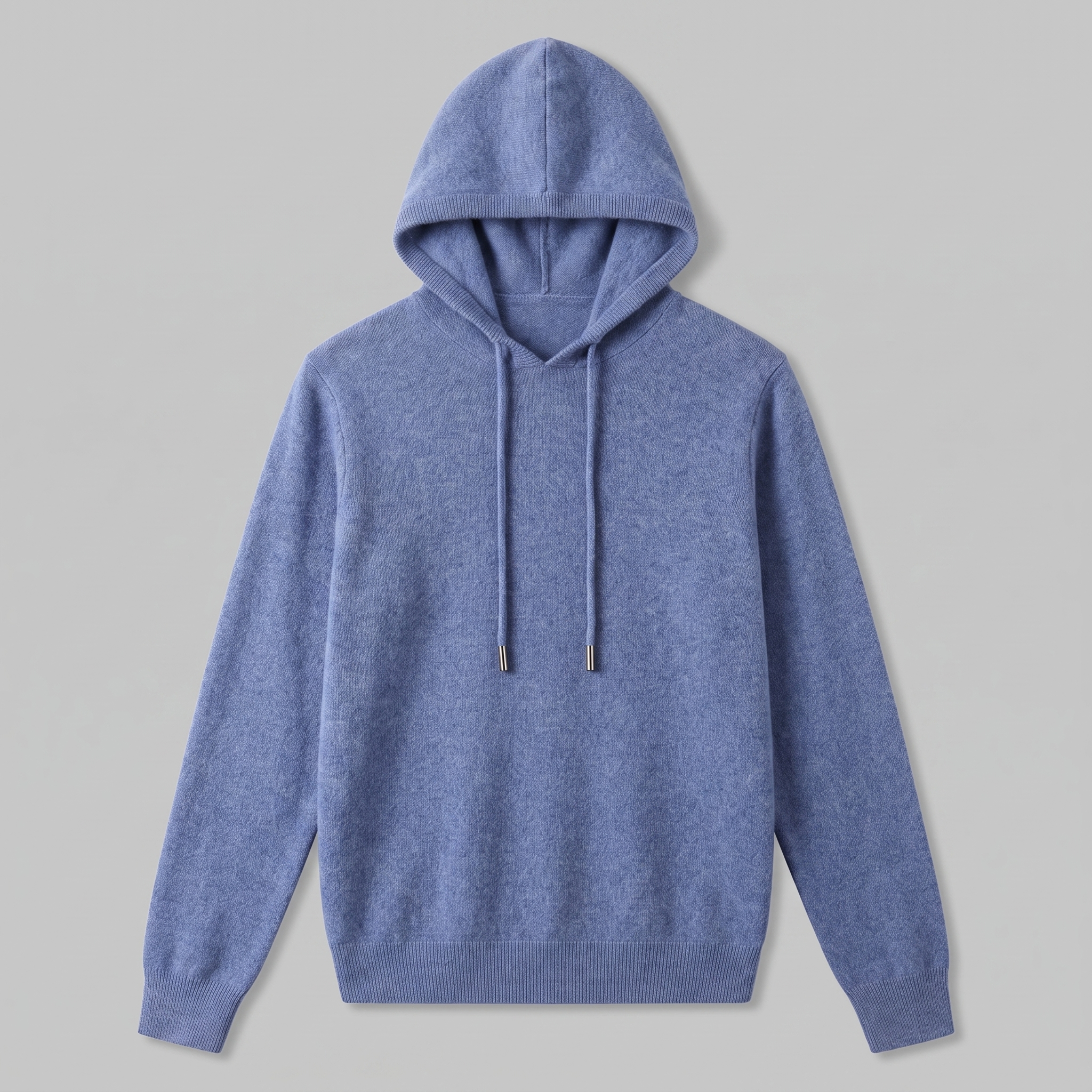 Herren Strick-Hoodie aus Wolle mit Kordelzug
