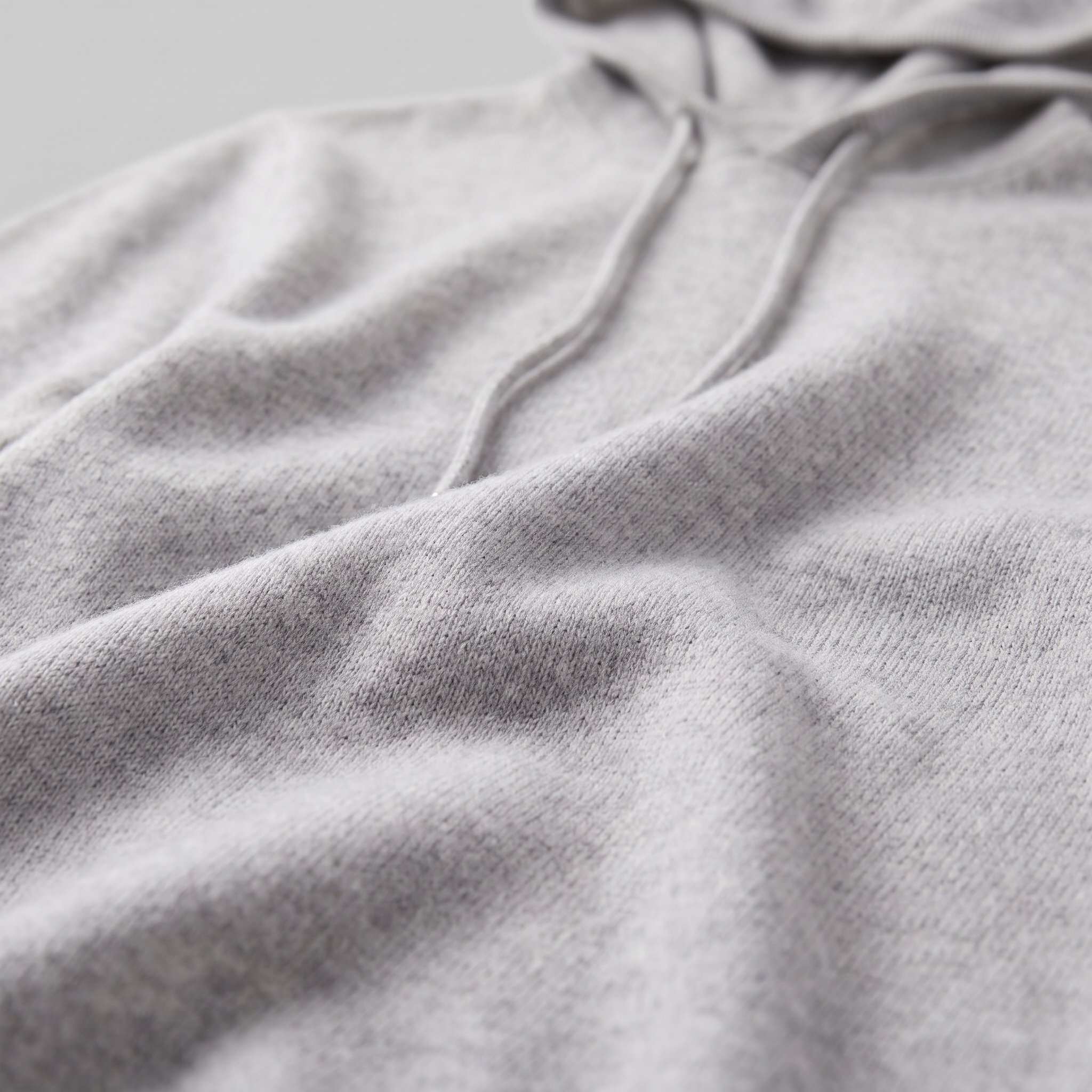 Herren Strick-Hoodie aus Wolle mit Kordelzug