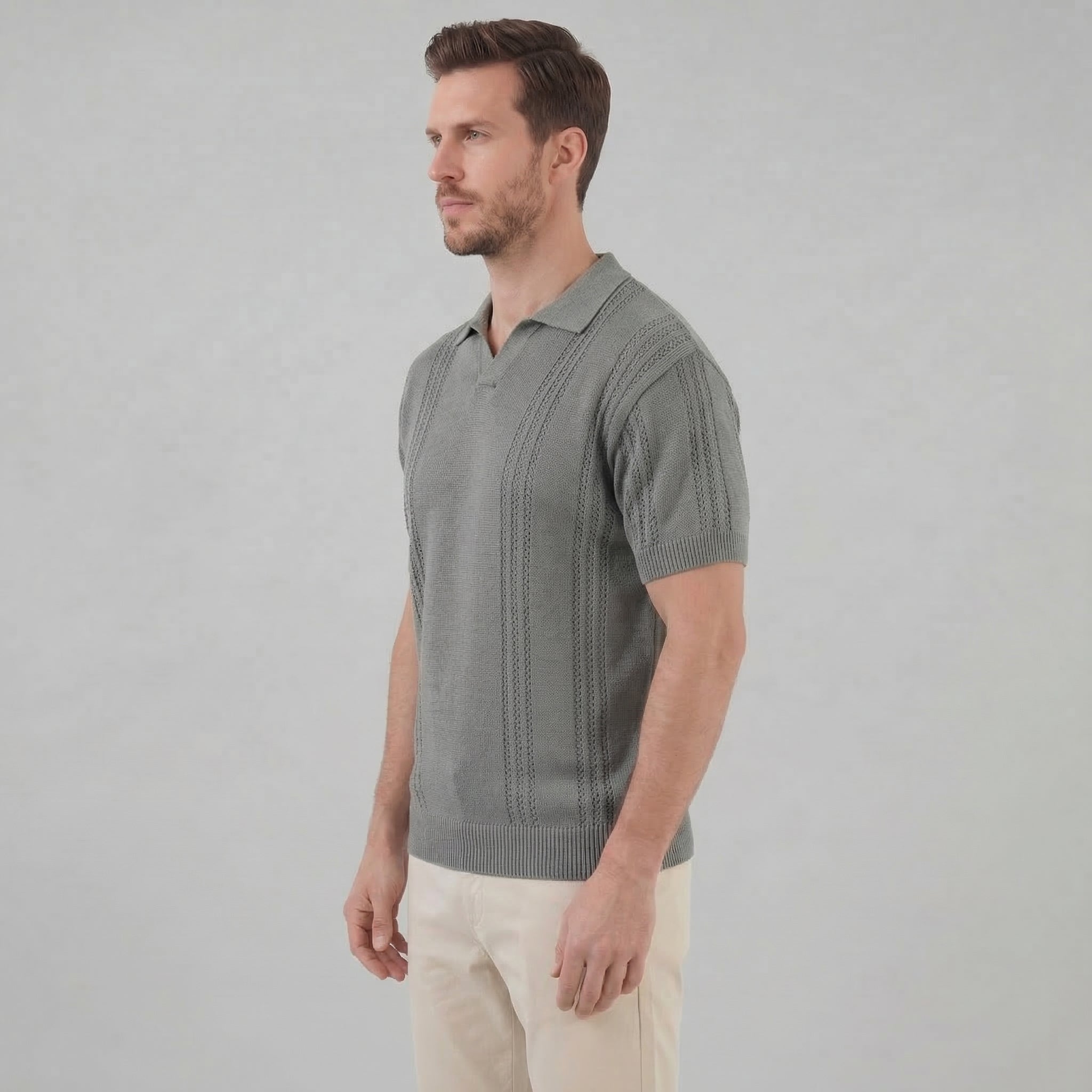Herren Strick Polohemd