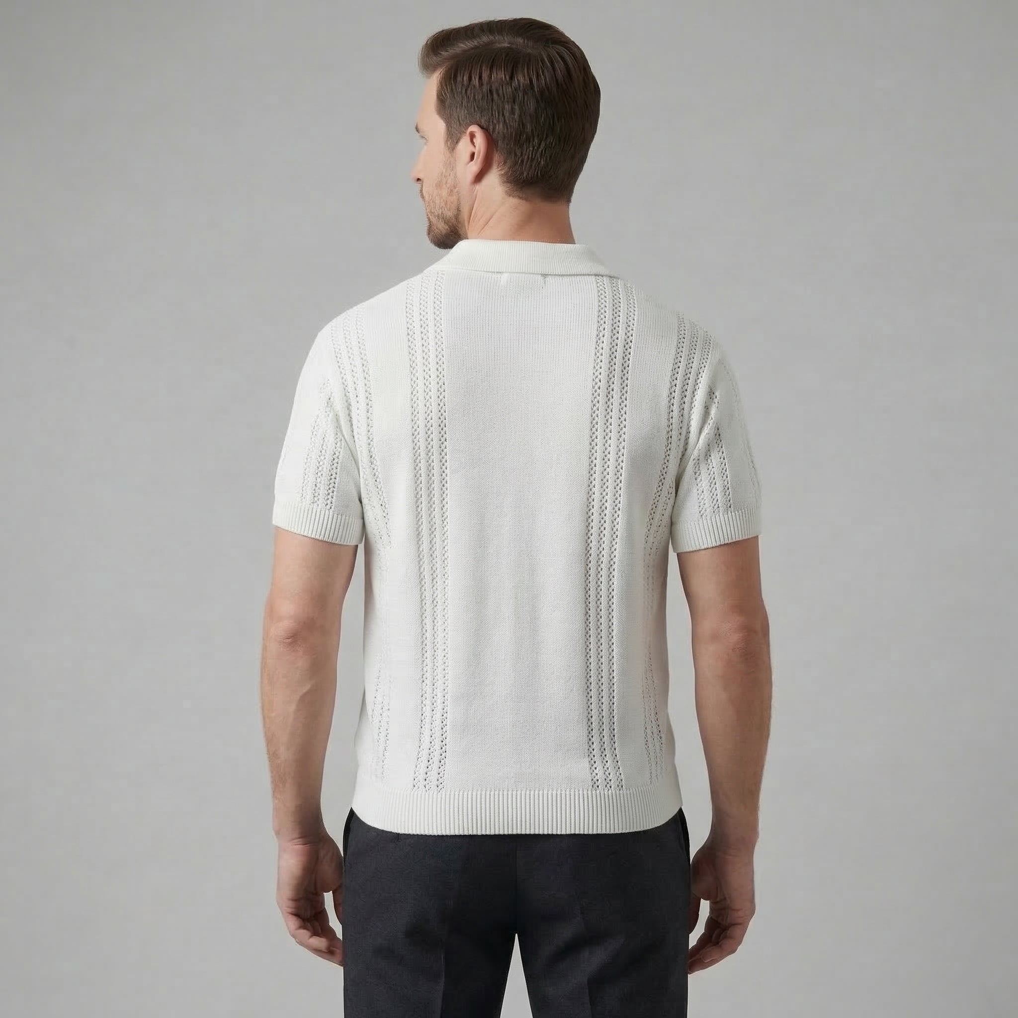 Herren Strick Polohemd