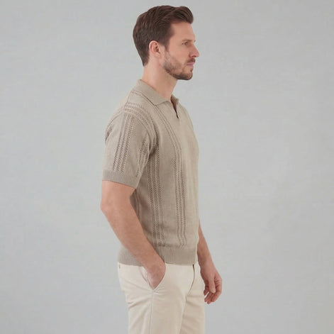 Herren Strick Polohemd
