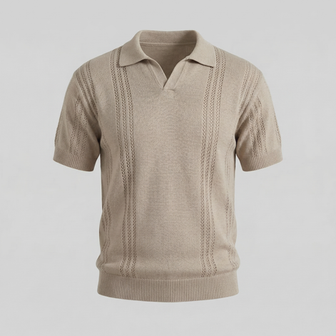 Herren Strick Polohemd