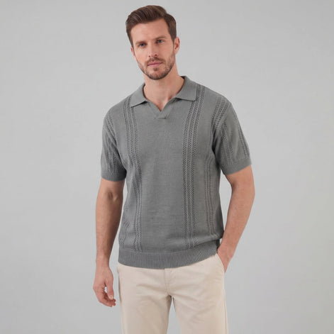 Herren Strick Polohemd