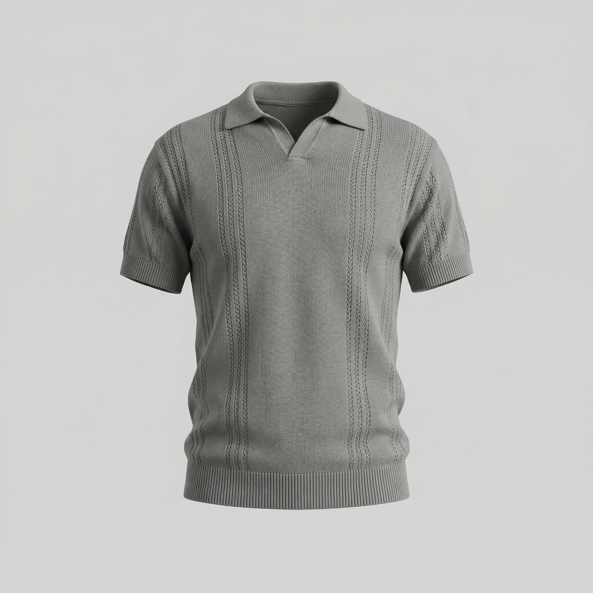 Herren Strick Polohemd