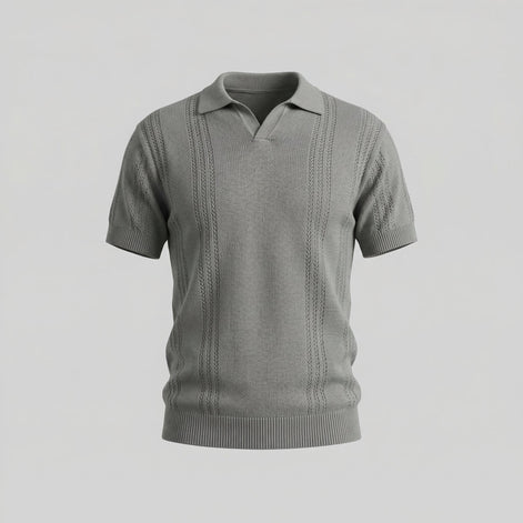 Herren Strick Polohemd