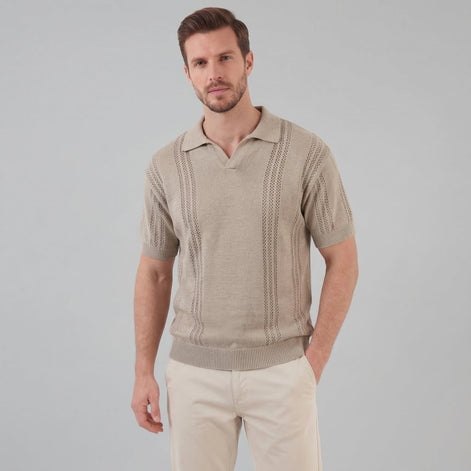 Herren Strick Polohemd
