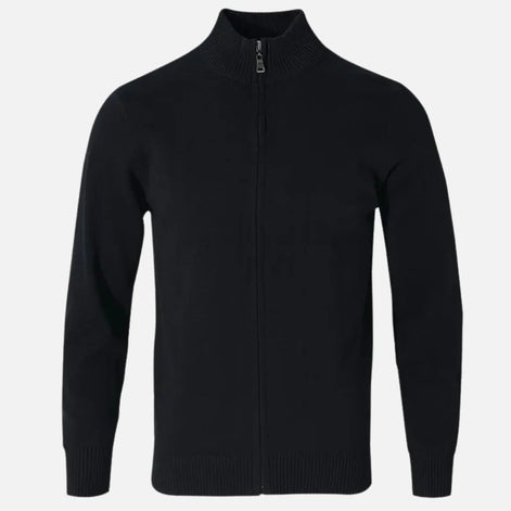 Herren Strickcardigan mit Reißverschluss und Stehkragen