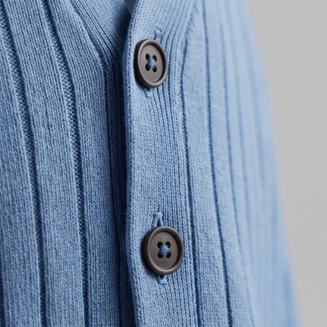 Herren Strickcardigan mit V-Ausschnitt und Rippstruktur