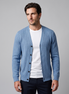 Herren Strickcardigan mit V-Ausschnitt und Rippstruktur