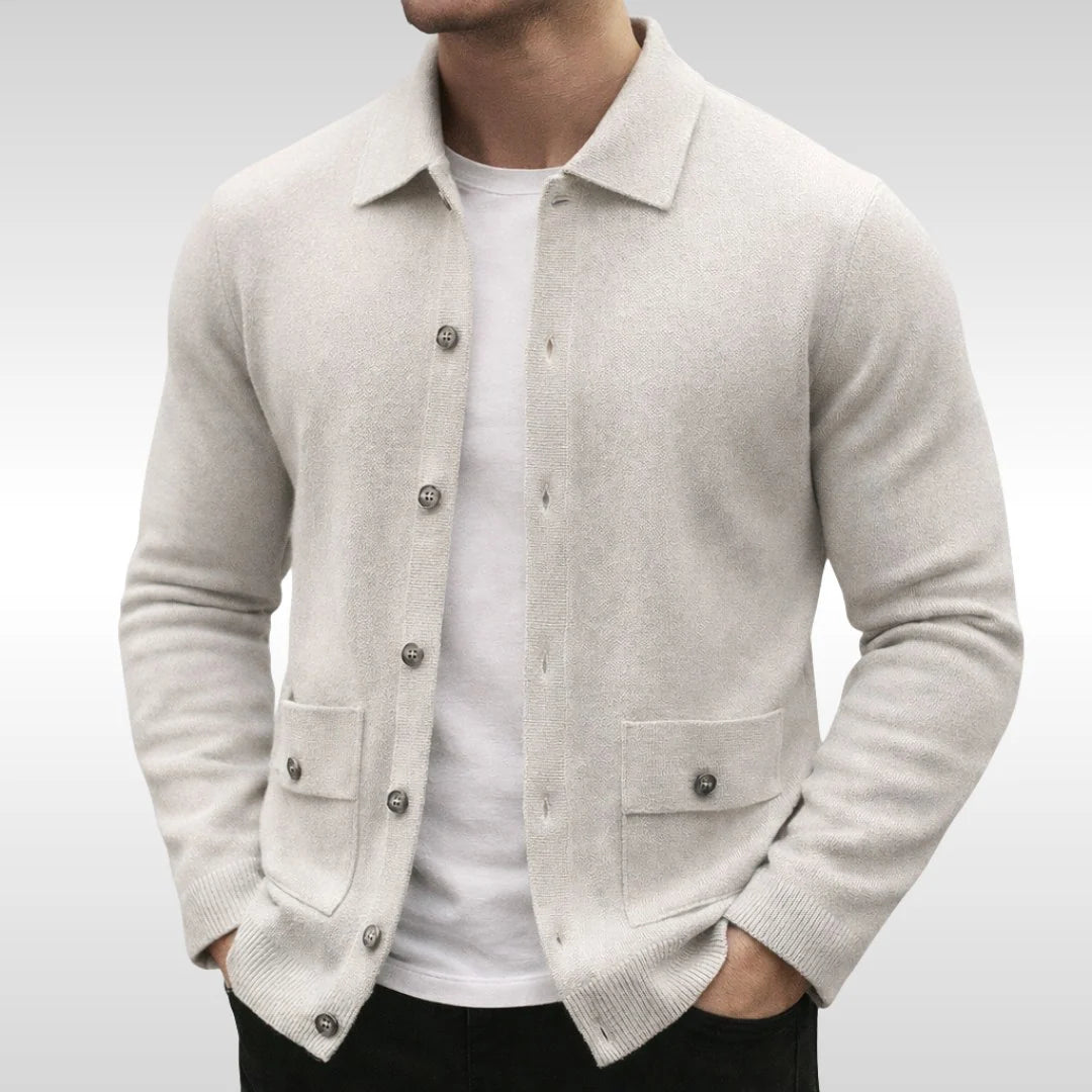 Herren Strickcardigan mit feiner Struktur