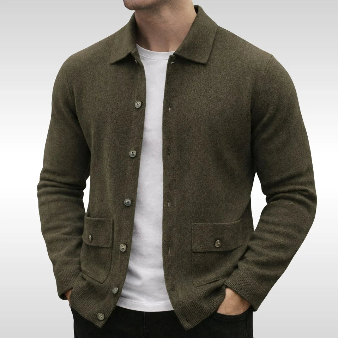 Herren Strickcardigan mit feiner Struktur