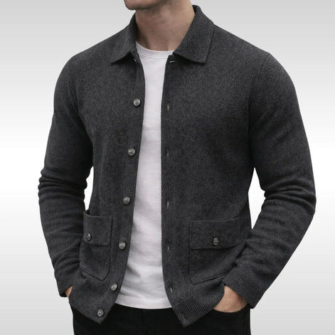 Herren Strickcardigan mit feiner Struktur