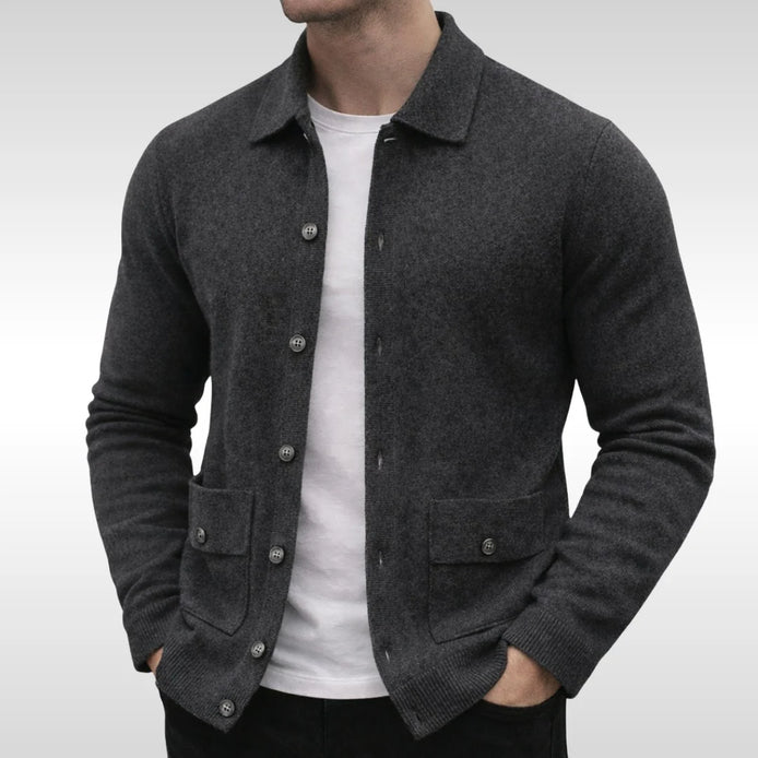 Herren Strickcardigan mit feiner Struktur