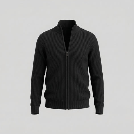 Herren Strickjacke Mit Reißverschluss