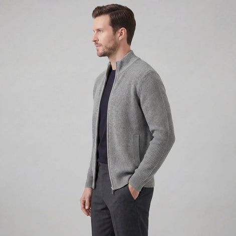 Herren Strickjacke Mit Reißverschluss