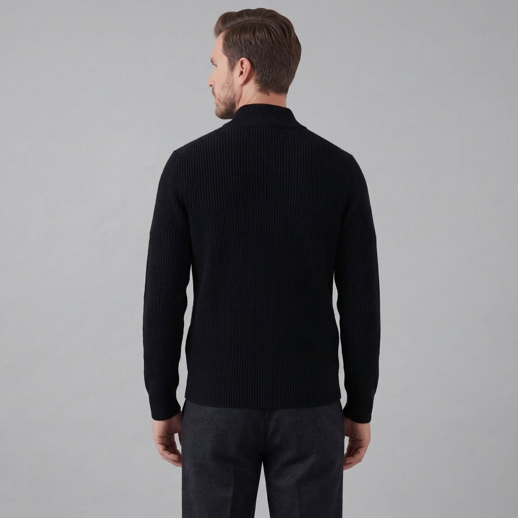 Herren Strickjacke Mit Reißverschluss