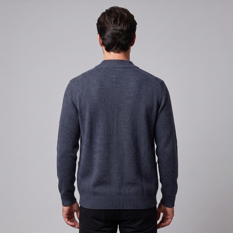 Herren Strickjacke aus Wolle mit Knopfleiste