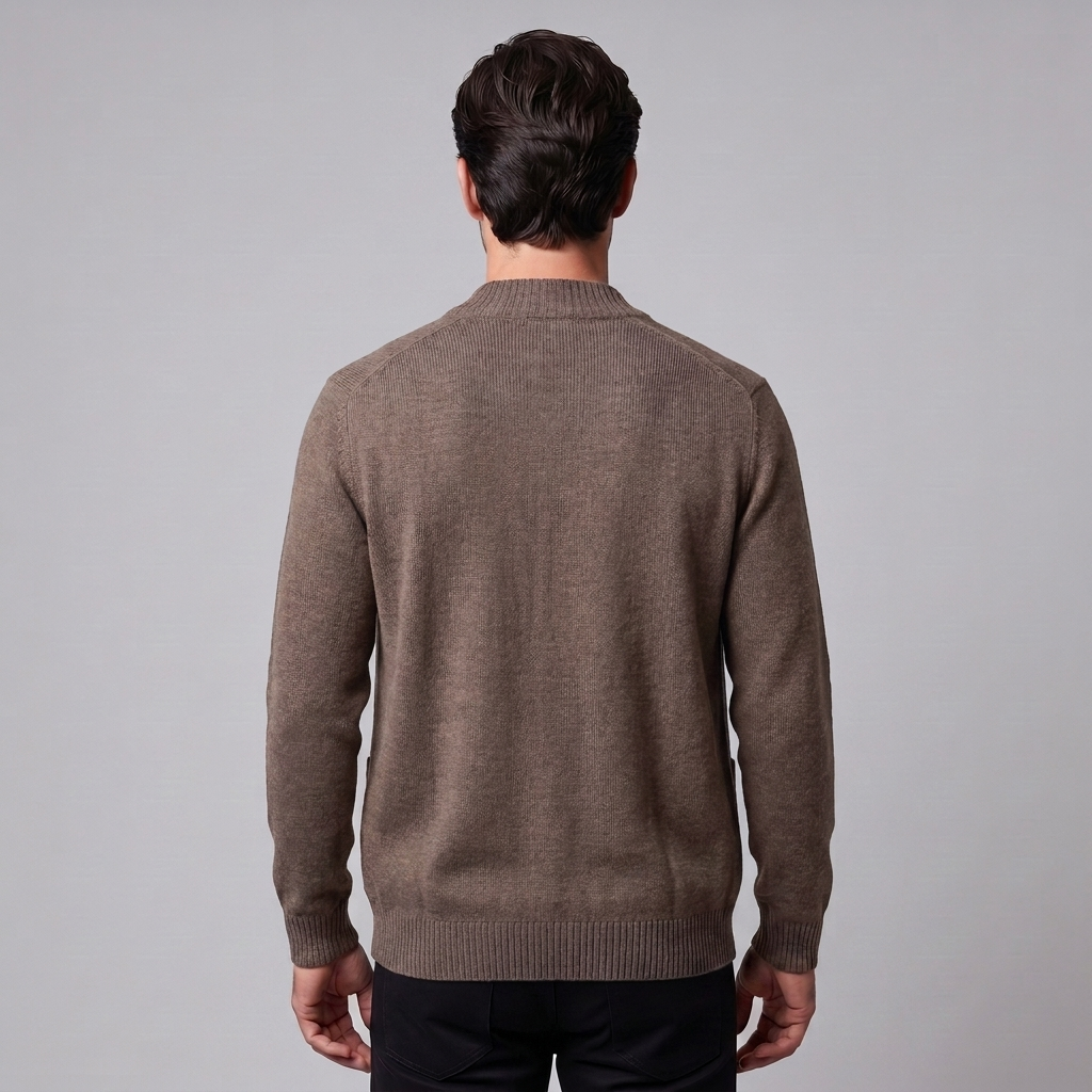 Herren Strickjacke aus Wolle mit Knopfleiste