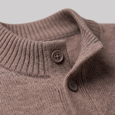 Herren Strickjacke aus Wolle mit Knopfleiste