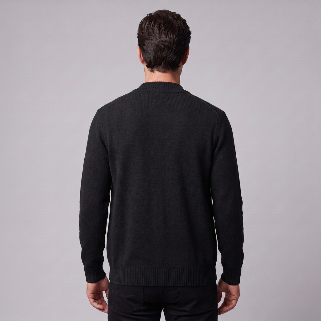Herren Strickjacke aus Wolle mit Knopfleiste