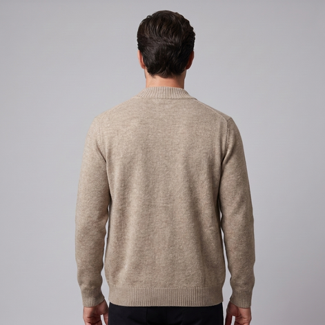 Herren Strickjacke aus Wolle mit Knopfleiste