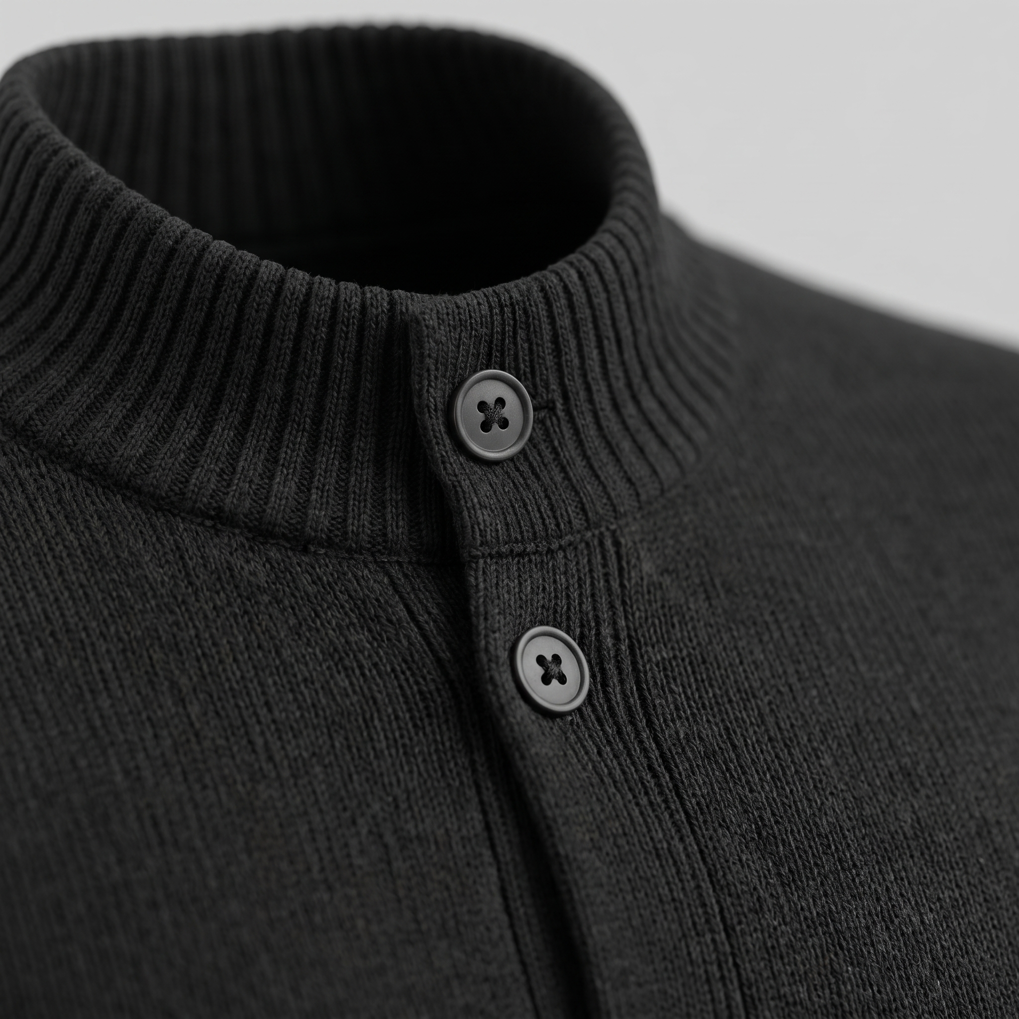 Herren Strickjacke aus Wolle mit Knopfleiste