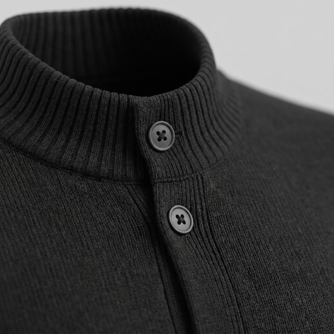 Herren Strickjacke aus Wolle mit Knopfleiste