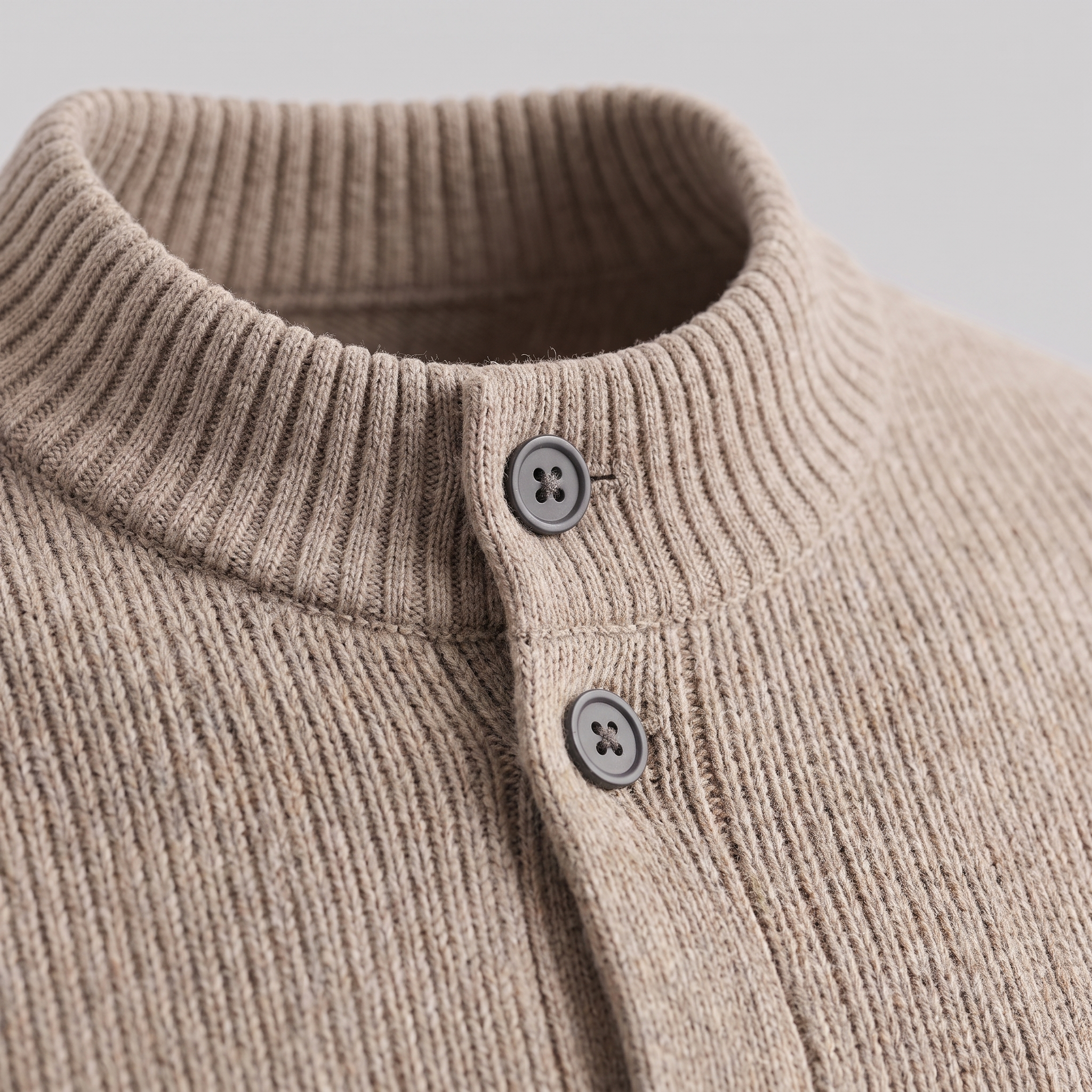Herren Strickjacke aus Wolle mit Knopfleiste