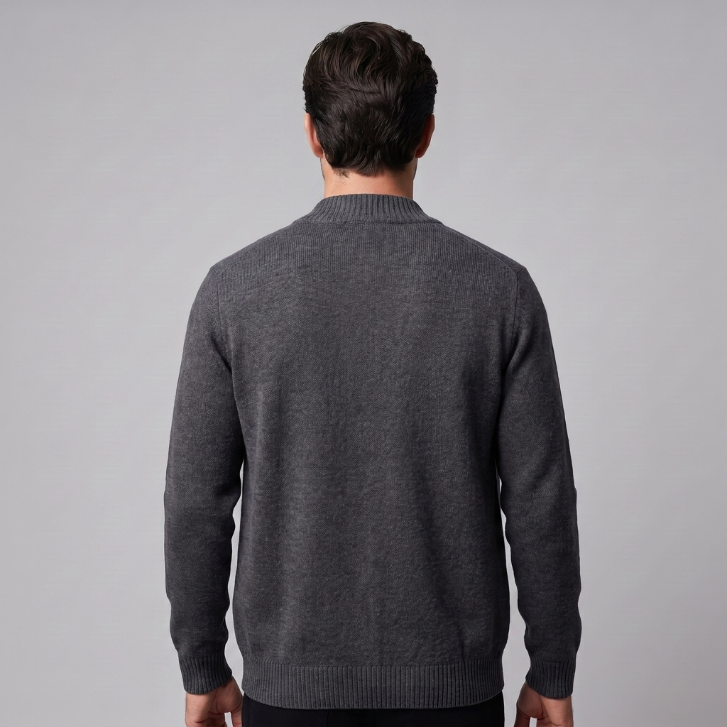 Herren Strickjacke aus Wolle mit Knopfleiste