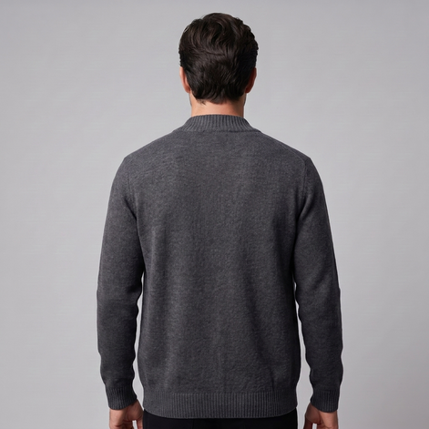 Herren Strickjacke aus Wolle mit Knopfleiste