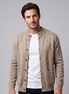Herren Strickjacke aus Wolle mit Knopfleiste
