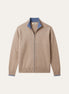 Herren Strickjacke mit Reißverschluss und Rippkragen