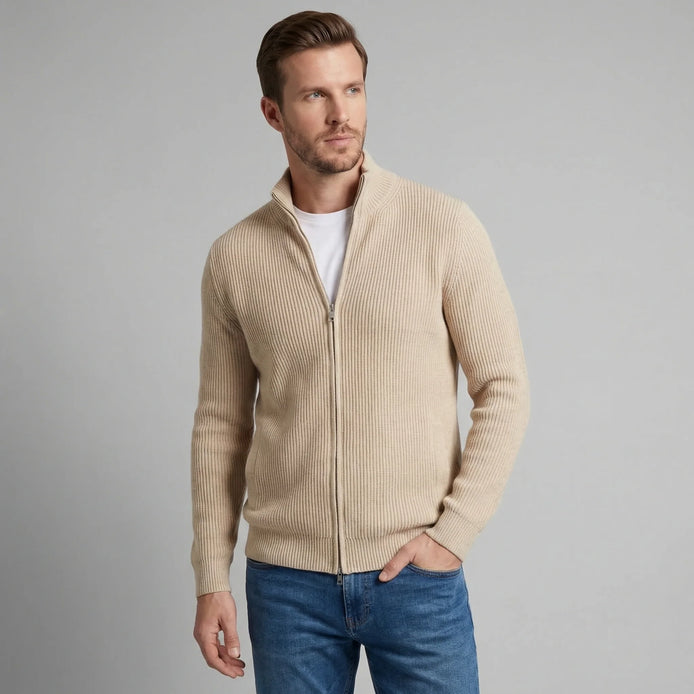 Herren Strickjacke mit Reißverschluss