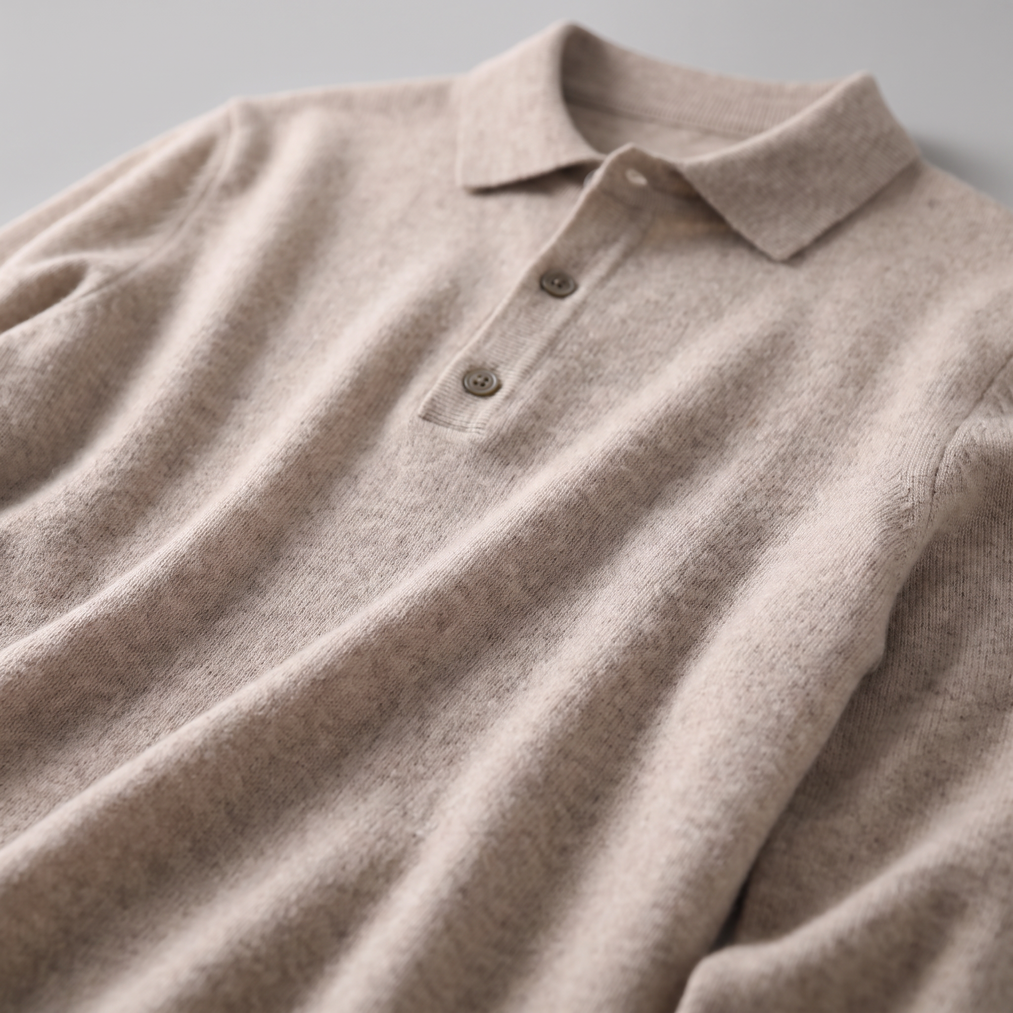 Herren Strickpullover aus Wolle mit Polokragen