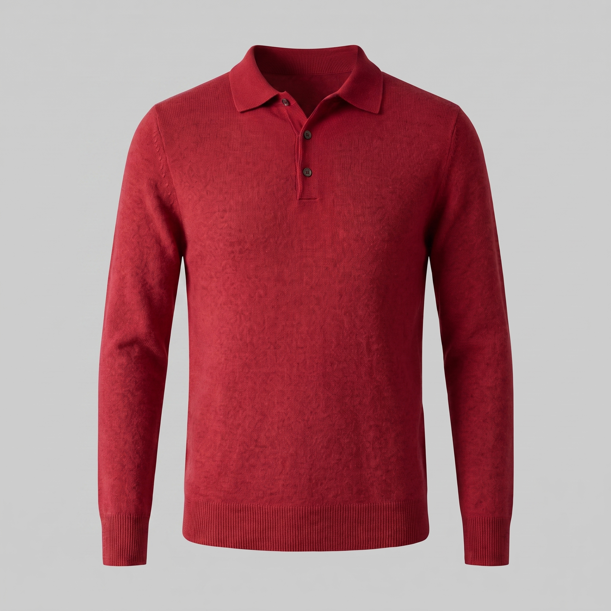 Herren Strickpullover aus Wolle mit Polokragen
