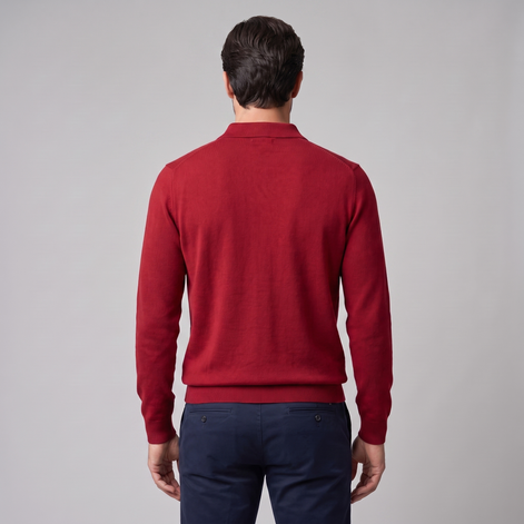 Herren Strickpullover aus Wolle mit Polokragen