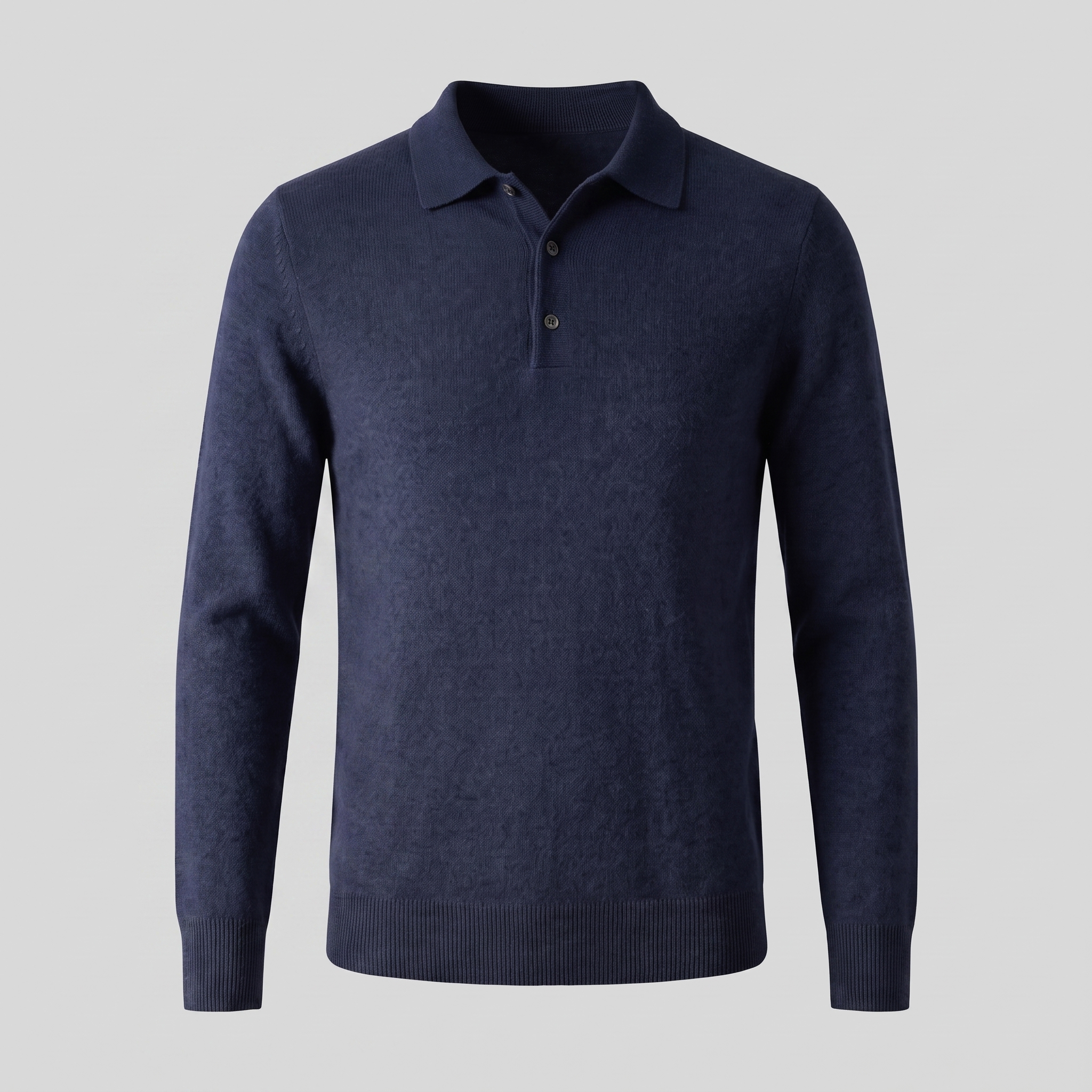 Herren Strickpullover aus Wolle mit Polokragen