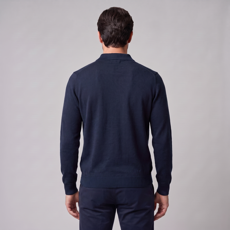 Herren Strickpullover aus Wolle mit Polokragen
